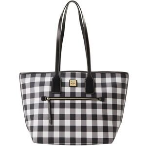 Dooney & Bourke Tucker Large Tote - Black & White Checked